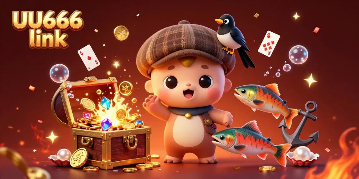 Engage in thrilling gaming adventures with the UU666 link, featuring fun characters and lively casino elements.