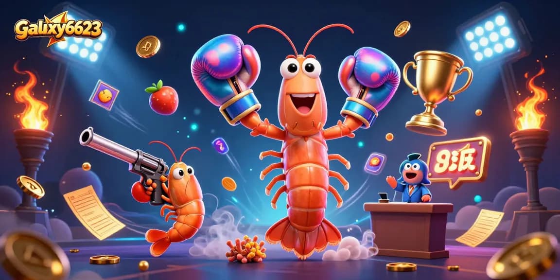 Join the action at galaxy6623 with a dynamic jackpot scene featuring vibrant slots and characters.