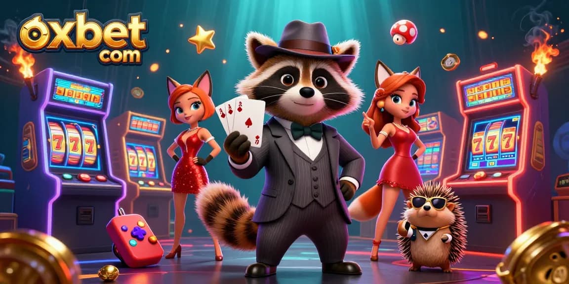 Experience the thrill of winning with oxbet com in this vibrant casino scene featuring lively 3D characters.