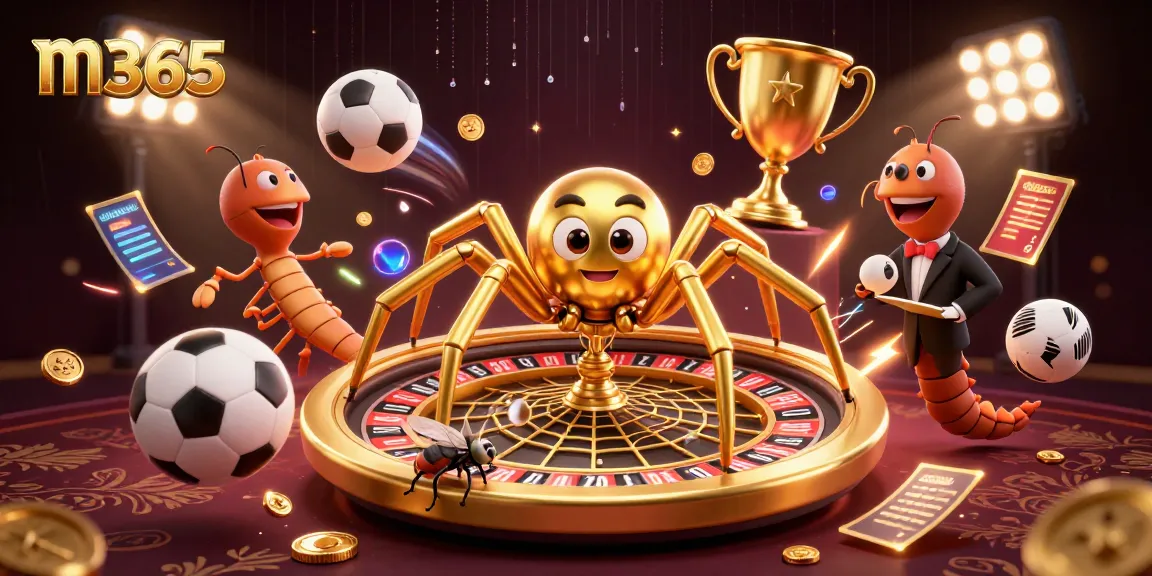 Spin and win with m365's unique gaming features, showcasing a vibrant casino scene.
