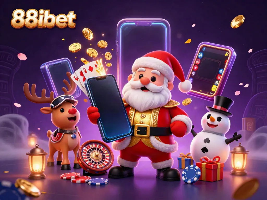 Join the festive fun with 88ibet as Santa, a reindeer dealer, and a snowman celebrate jackpot slots!