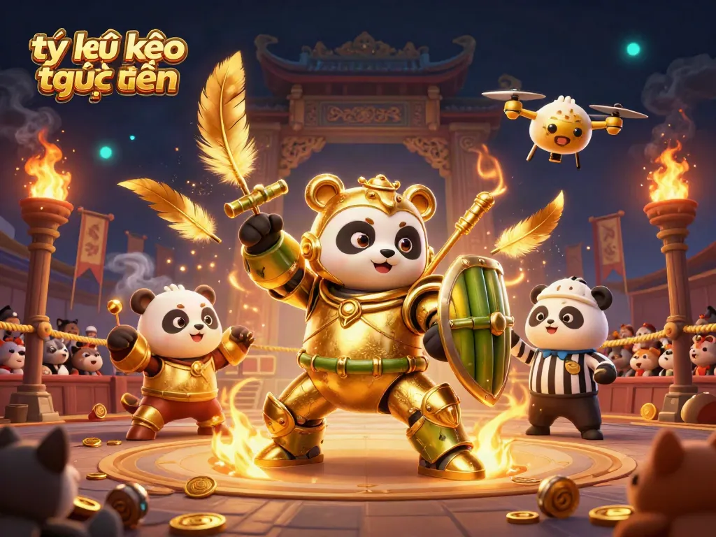 Experience thrilling tỷ lệ kèo trực tuyến action with a dynamic panda pilot in an arena of excitement.