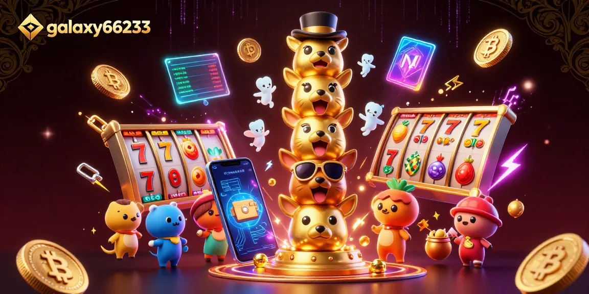 Experience exciting gameplay at galaxy66233 with vibrant slot reels and dynamic casino elements.