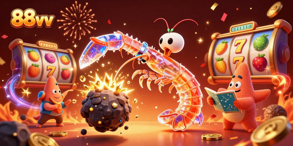 Experience thrilling spins with 88vv's galactic samurai and dynamic slot reels in this vibrant casino scene.