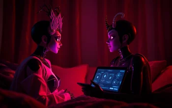 Engaging interaction with character AI nsfw in a cozy, intimate setting.