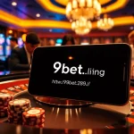Experience the thrill of winning at https://9bet.living/ with a vibrant casino scene featuring roulette and poker.