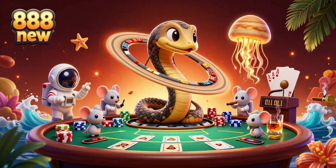 Experience 888 new: cosmic dealer and betting action around Saturn as a roulette wheel.